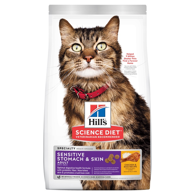 Hill’s Science Diet Adult Sensitive Stomach & Skin Dry Cat Food