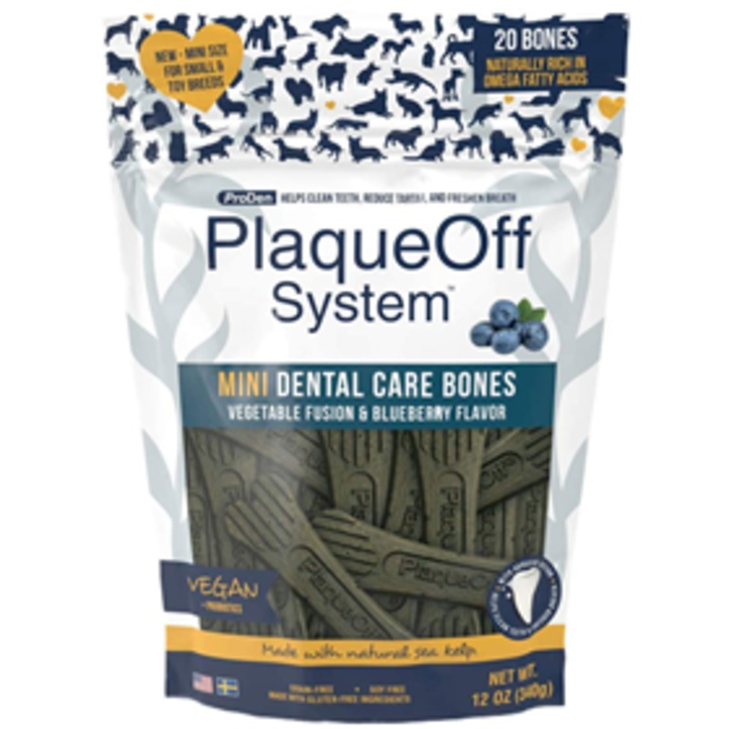 ProDen PlaqueOff System Mini Dental Care Bones Blueberry 12 oz
