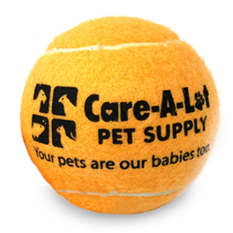 Care-A-Lot Pet Supply Orange Tennis Ball With TUFFBALLS Squeaker