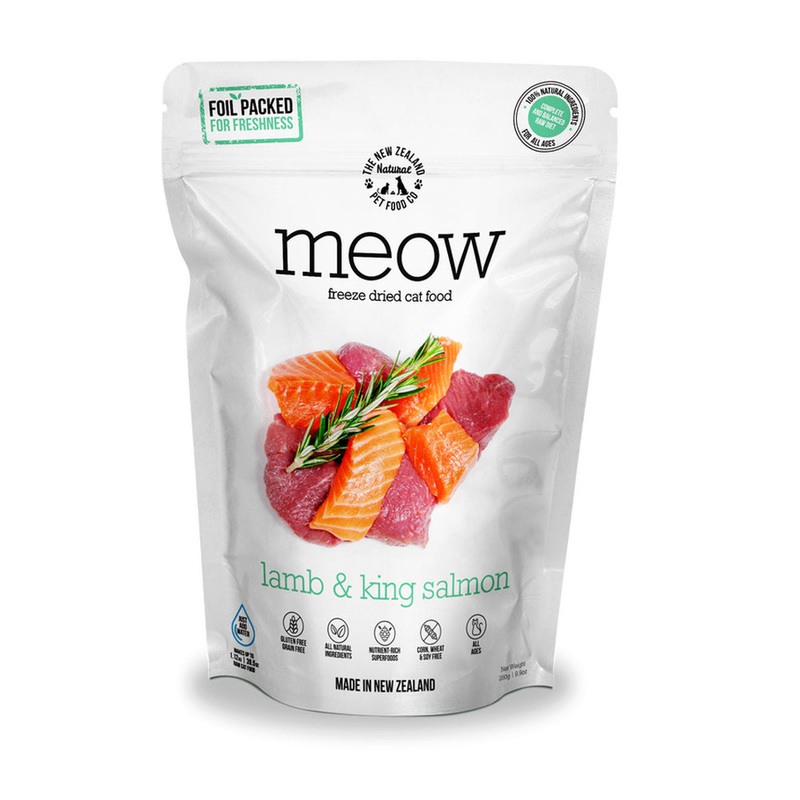 Meow Freeze Dried Cat Food – Lamb & King  Salmon  280g