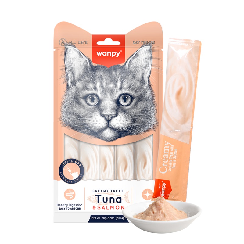 Wanpy Cat Treat Creamy Tuna & Salmon 70g
