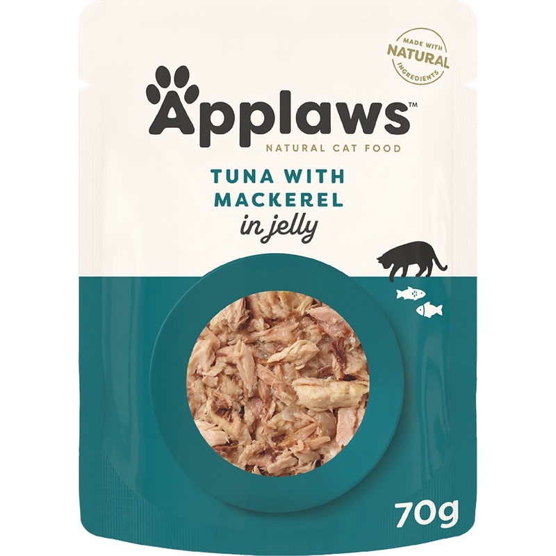 Applaws Natural Wet Cat Pouch Tuna & Mackerel 70g x 16