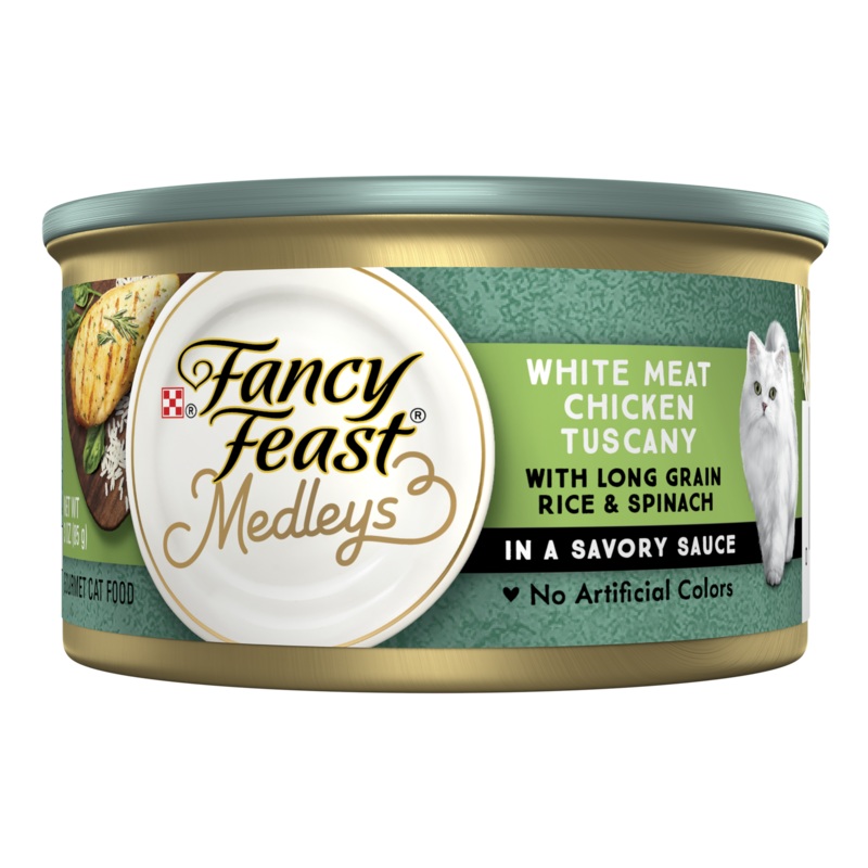 Fancy Feast Medleys White Meat Chicken Tuscany Adult Wet Cat Food 85g x 24
