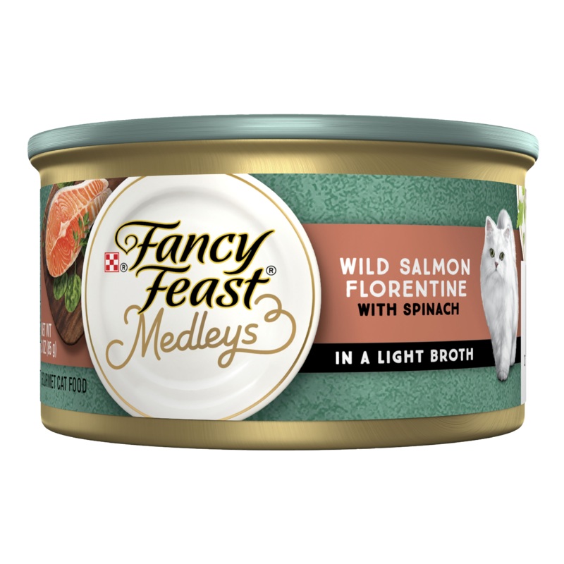 Fancy Feast Medleys Wild Salmon Florentine With Garden Greens Adult Wet Cat Food 85g x 24