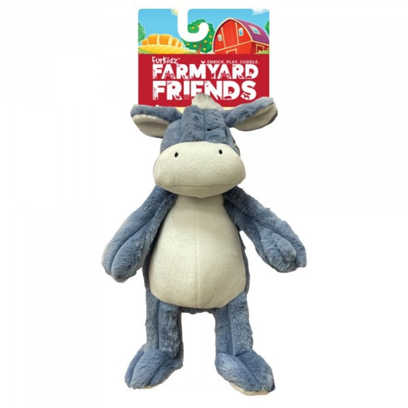 FurKidz Farmyard Friends Donkey Plush Dog Toy