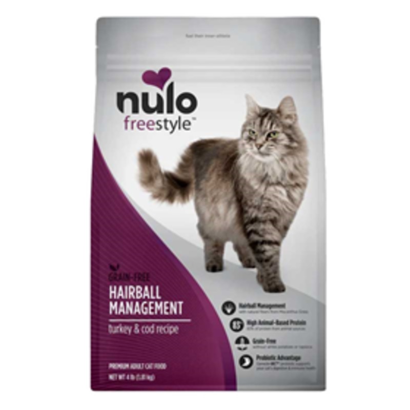 Nulo FreeStyle High-Protein Kibble Hairball Management Turkey & Cod Recipe 5lbs