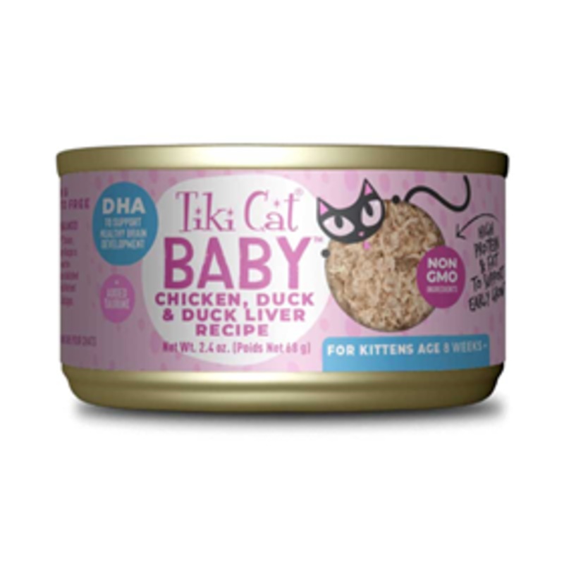 Tiki Cat Baby Chicken, Duck, & Duck Liver 2.4oz 3 pack