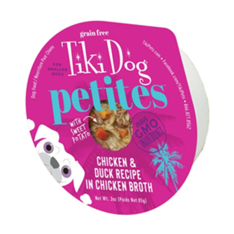 Tiki Dog Aloha Petites Chicken & Duck Recipe in Chicken Broth 3 oz.
