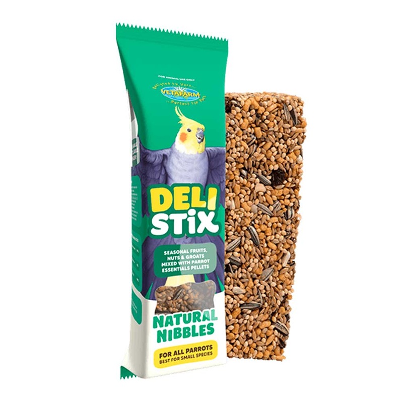 Vetafarm DeliStix Natural Nibbles Treat Bar for Small Parrots