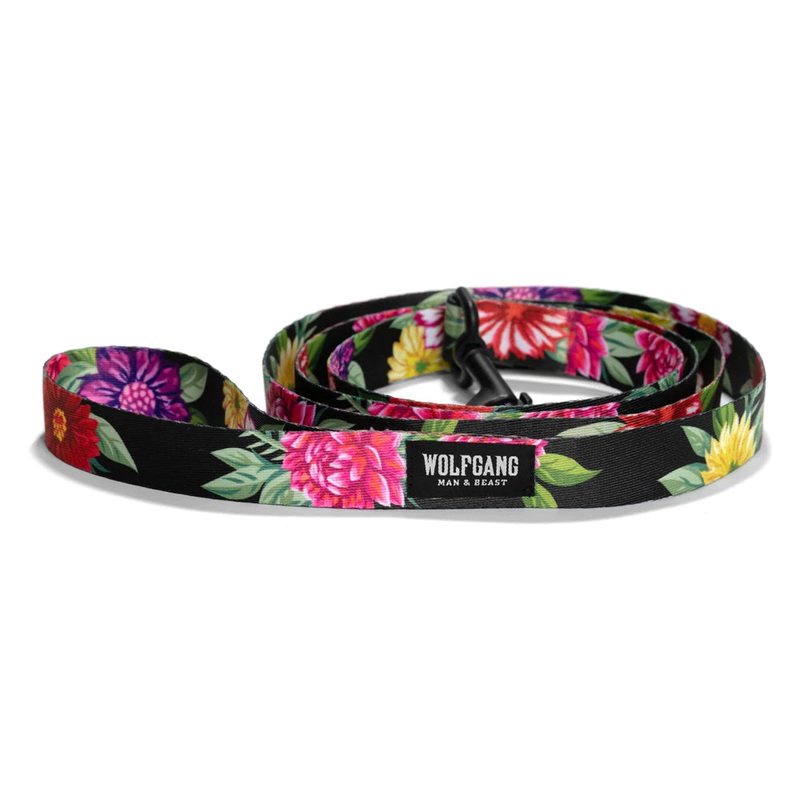 Wolfgang DarkFloral Dog Leash|1″ x 6′