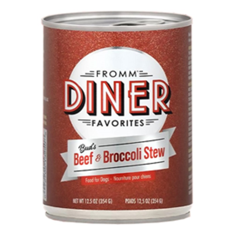 Fromm Diner Favorites Buds Beef and Broccoli Stew Canned Dog Food 12 oz.