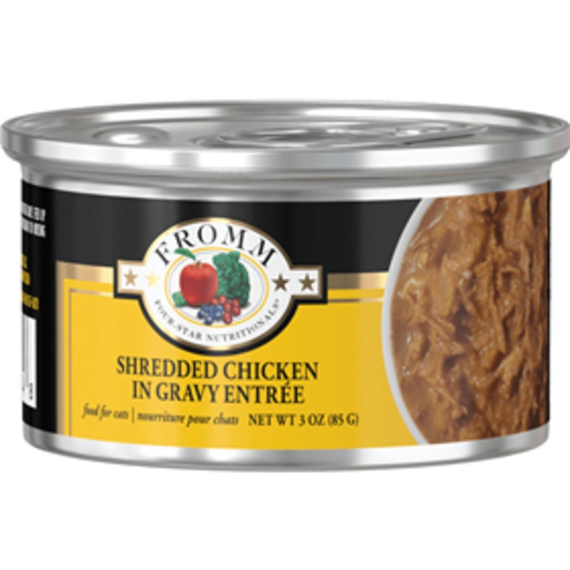 Fromm Four Star Shredded Chicken in Gravy Entree 3oz.