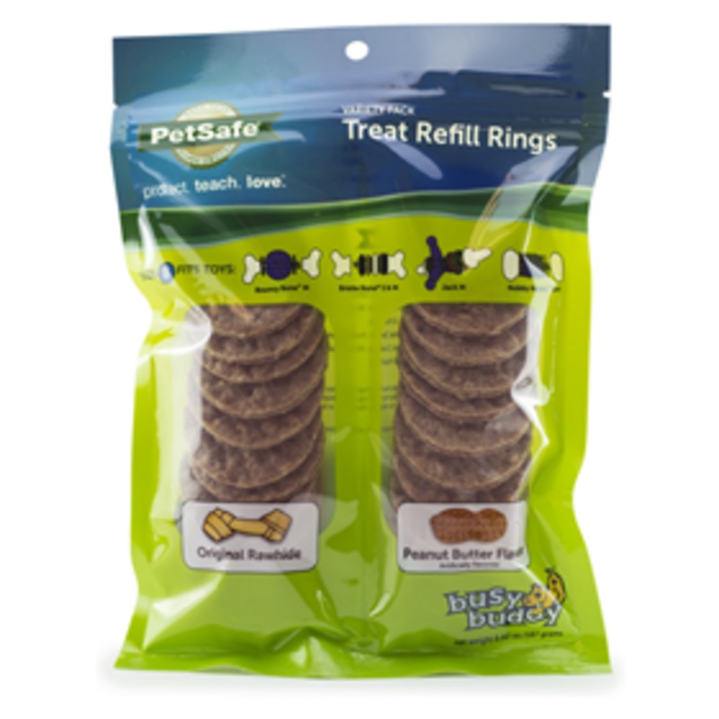 PetSafe Busy Buddy Peanut Butter & Rawhide Treat Refill Rings Size B