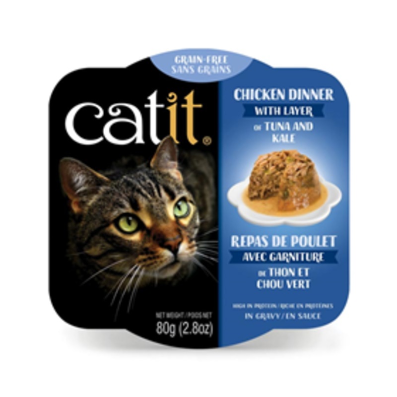 Catit Chicken Dinner with Layer of Tuna & Kale 2.8 oz.