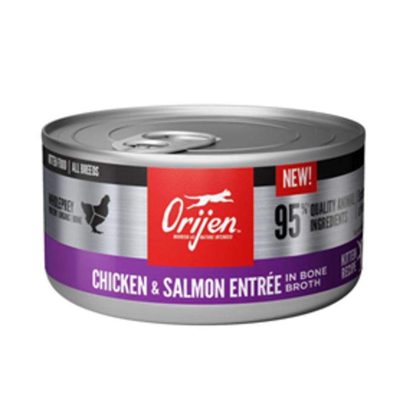 Orijen Chicken & Salmon Entree in Bone Broth Kitten Recipe 3 oz.