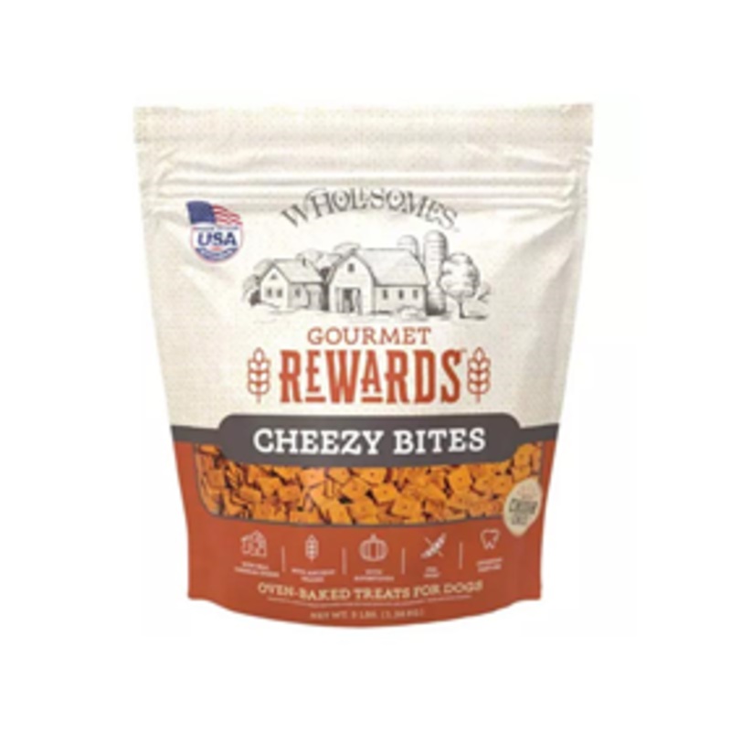 Wholesomes Gourmet Rewards Cheezy Bites Treats For Dogs 3 lbs.