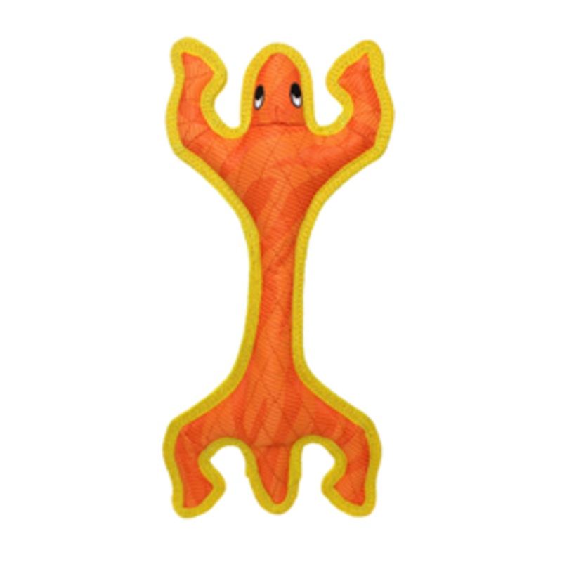 DuraForce Lizard Orange-Yellow Dog Toy