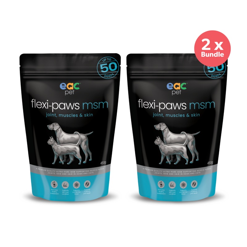 EAC Animal Care Flexi-Paws Ultra Pure MSM Joint Supplement for Dogs and Cats 450g x 2