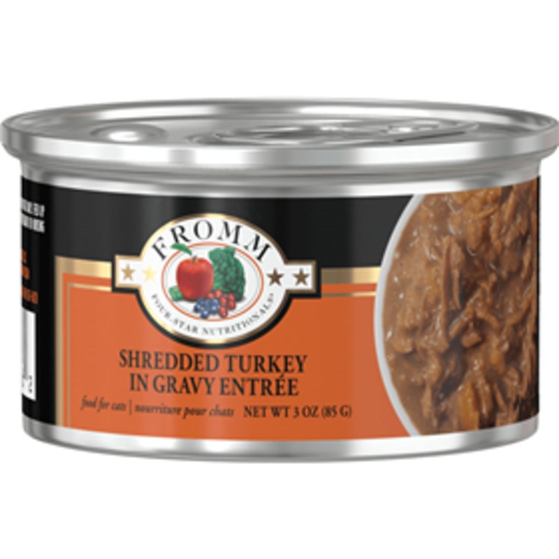 Fromm Four Star Shredded Turkey in Gravy Entree 3 oz.