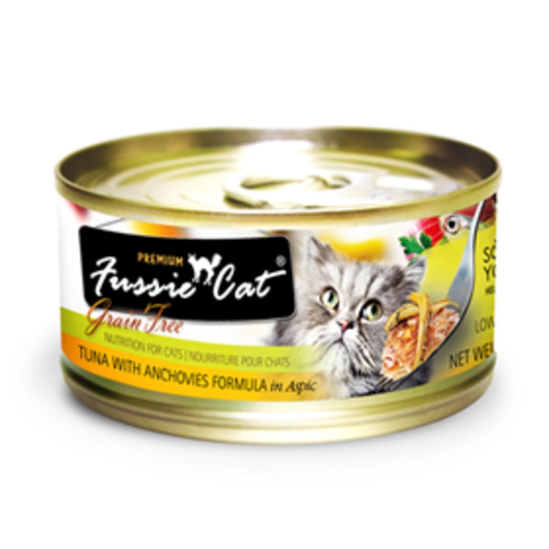 Fussie Cat Premium Grain Free Tuna & Anchovy 2.82oz Can