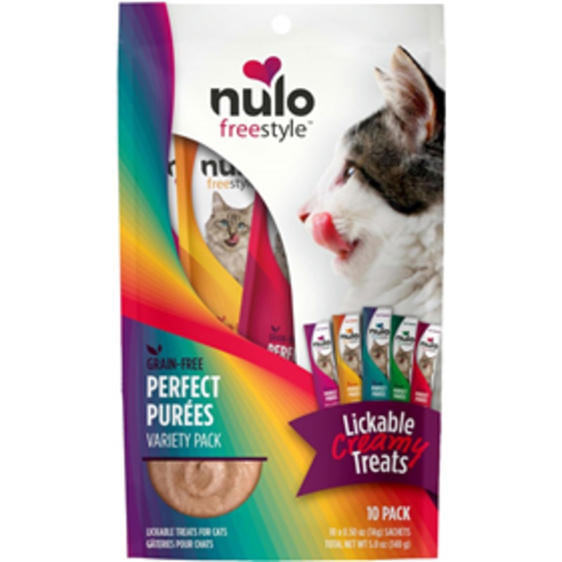 Nulo Freestyle Perfect Purees Lickable Treat for Cats Variety 10 Pack