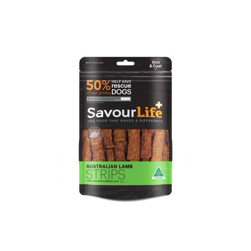SavourLife Dog Treat Australian Lamb Strips 165g