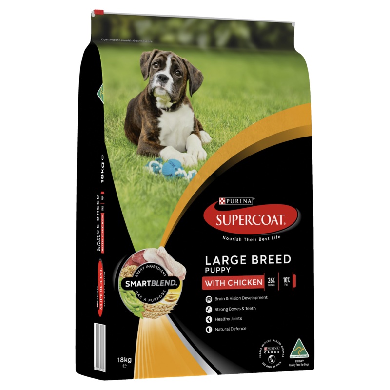 Supercoat Chicken Large Breed Puppy Dry Dog Food 18kg