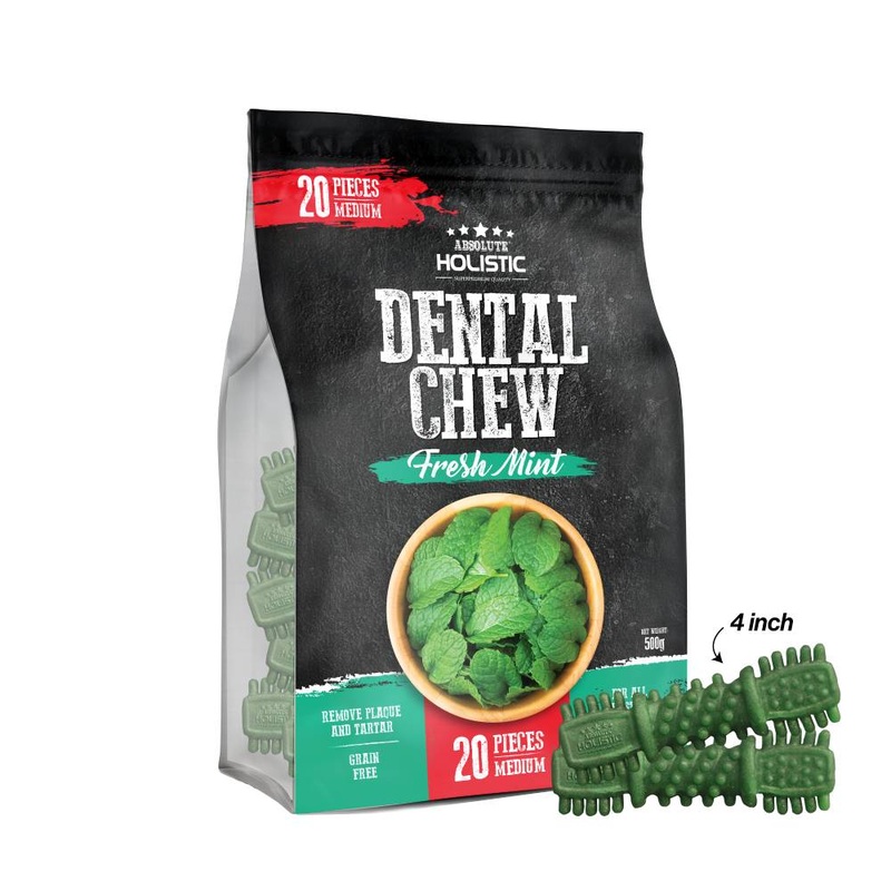 Absolute Holistic Dog Dental Chew Fresh Mint Medium 500g – 20pcs (4)