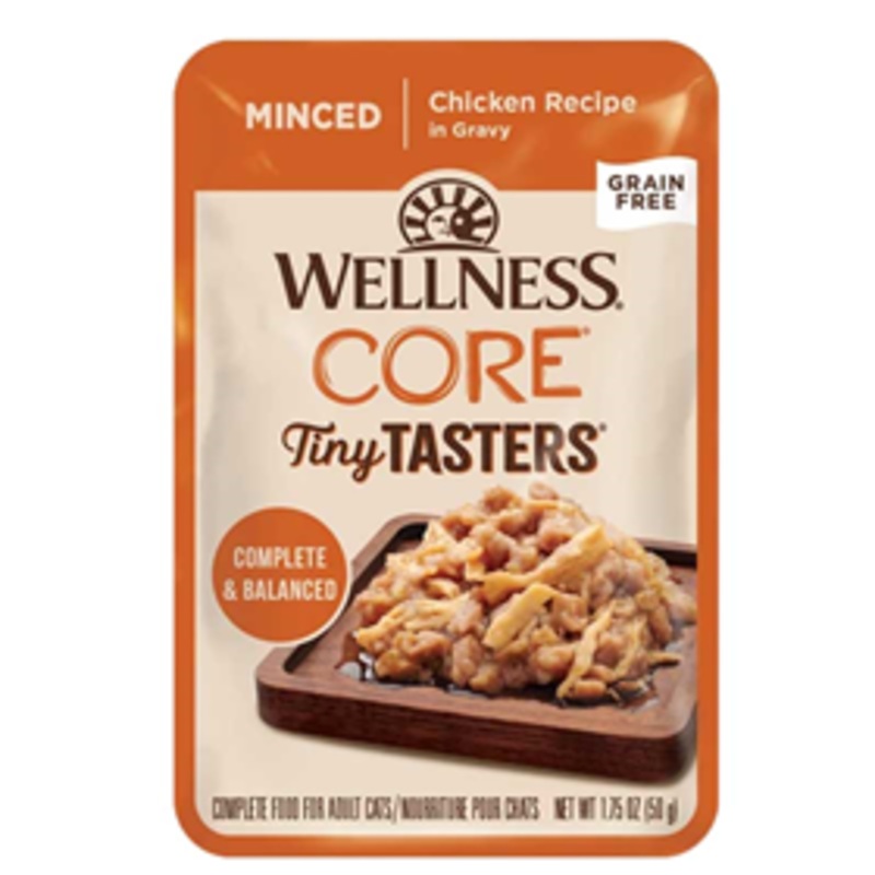 Wellness CORE Tiny Tasters Minced Chicken Recipe for Cats 1.75 oz.