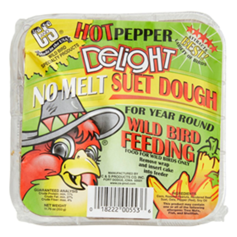 C&S Hot Pepper Delight No Melt Suet Dough 11.75 oz.