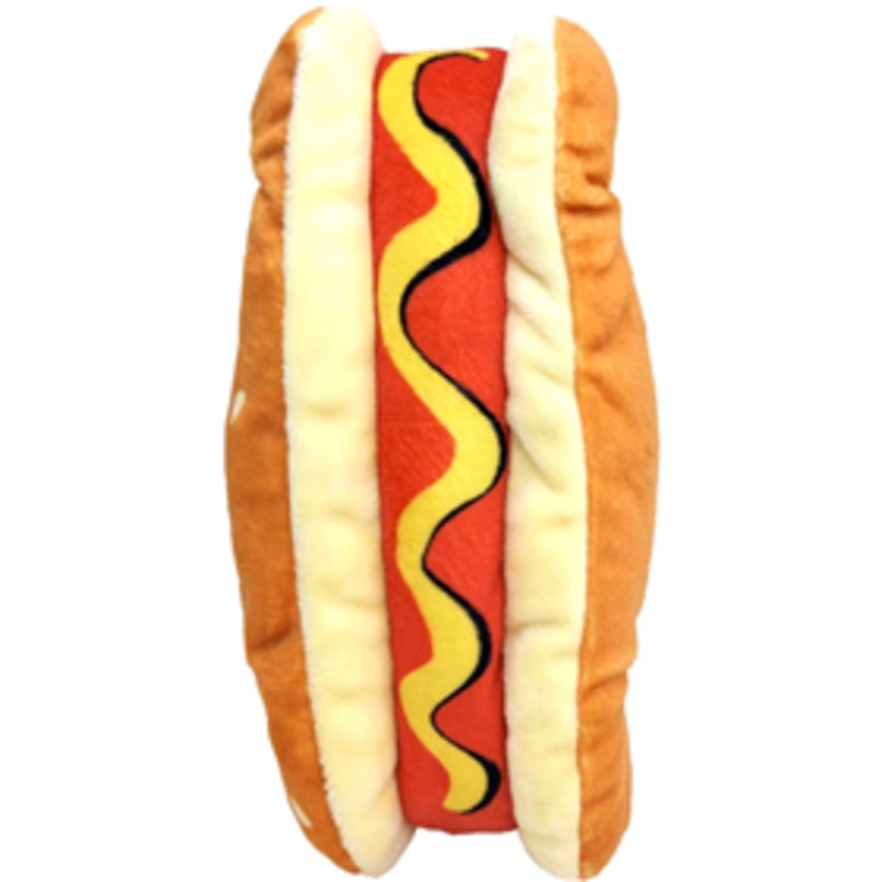Shoreway Hotdog Plush Dog Toy