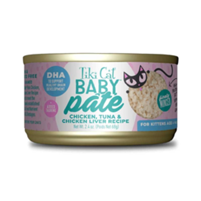Tiki Cat Baby Chicken,Tuna & Chicken Liver 2.4oz