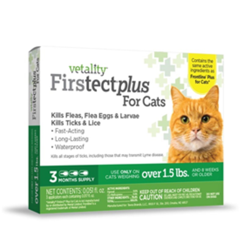 Vetality Firstect Plus Flea & Tick Topical Protection for Cats