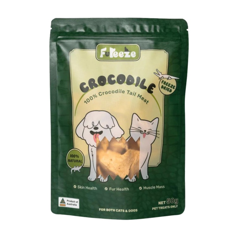 Fureeze Freeze Dried Crocodile Australian Made Treats For Cats & Dogs 50g