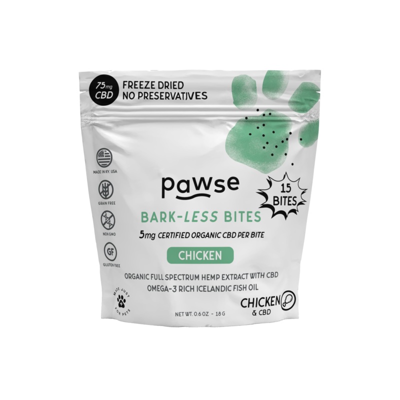 Pawse Bark-Less Bites Chicken (5 MG CBD Per Bite) – For All Pets