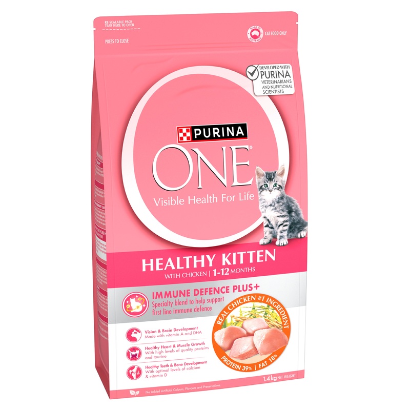 Purina ONE Healthy Kitten With Chicken Dry Cat Food 1.4kg