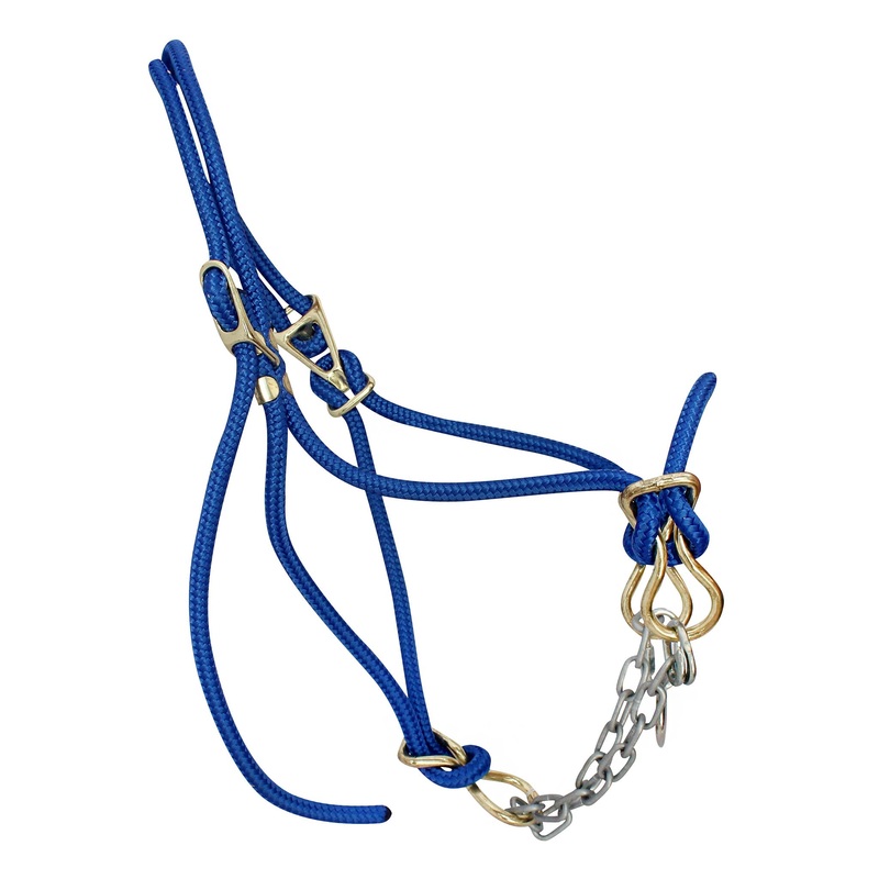 Rope Cattle Halter With Chain – Coloured Rope
