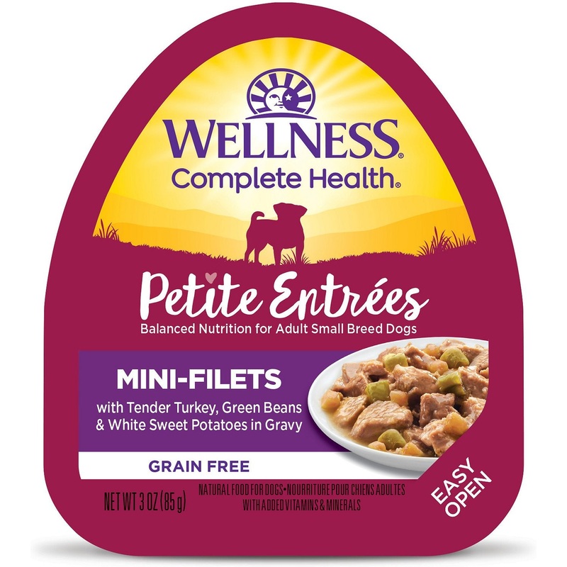 Wellness Small Breed Petite Entrees Mini-Filets Tender Turkey, Green Beans & White Sweet Potatoes in Gravy