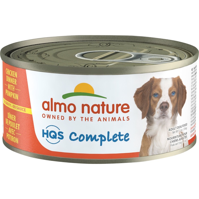 Almo Nature HQS Complete Chicken Dinner With Pumpkin Canned Dog Food