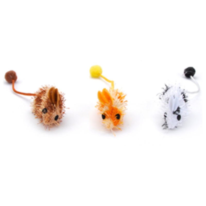 Coastal Turbo Spotted Mice Cat Toy 6.75 in