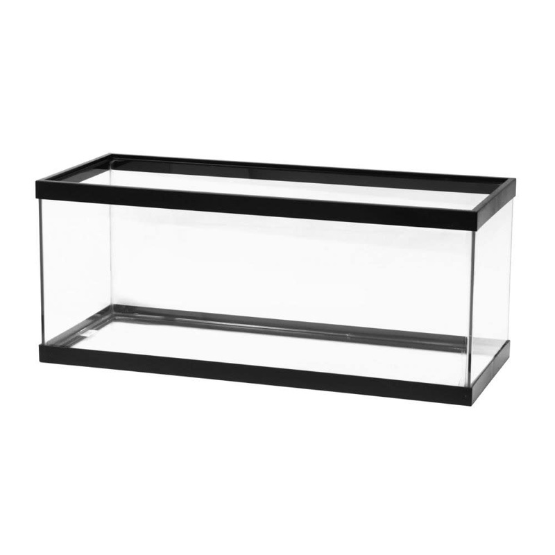 Aqueon Standard Glass Rectangle Aquarium Clear Silicone Black – 20 Gallon Long