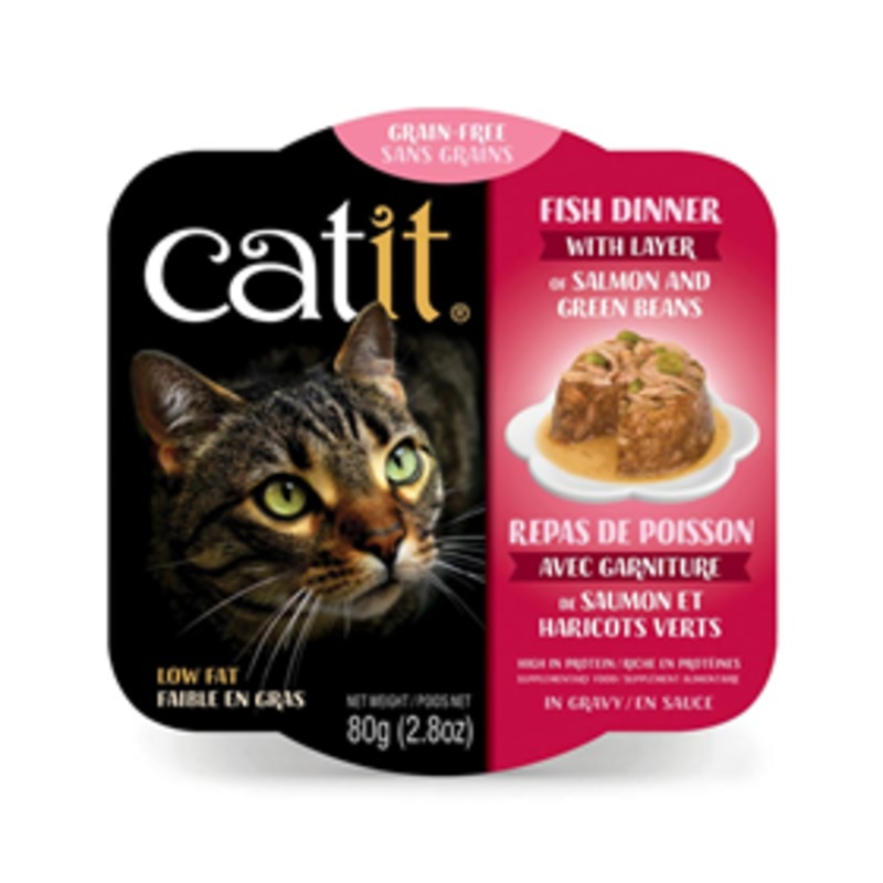 Catit Fish Dinner with Layer of Salmon & Green Beans 2.8 oz