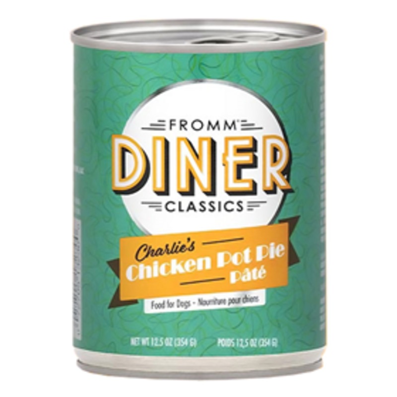 Fromm Diner Classic Charlies Chicken Pot Pie Canned Dog Food 12 oz.
