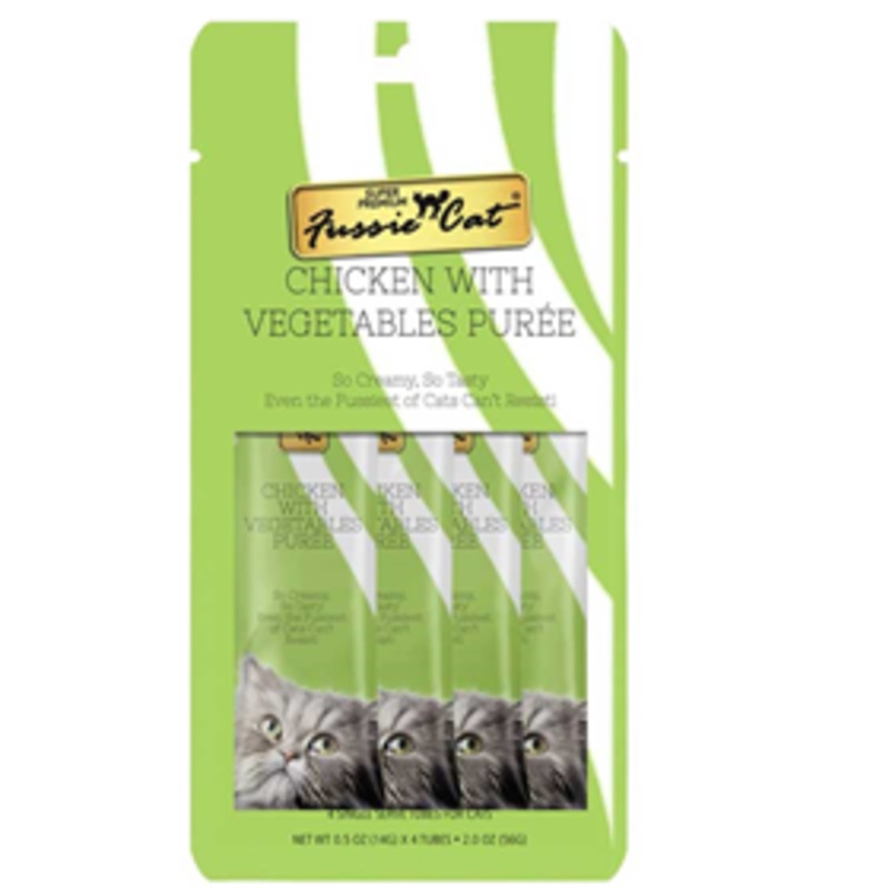 Fussie Cat Chicken with Vegetables Puree 4 Pack