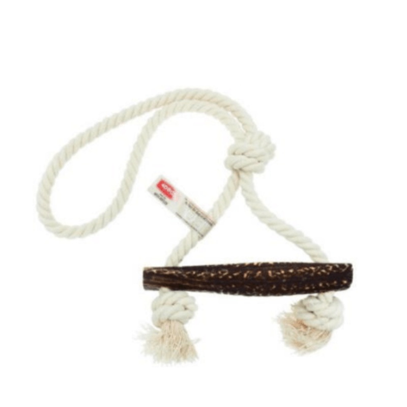 Rope Toy Knot with Antler Easy Medium 40cm Rope 1cm