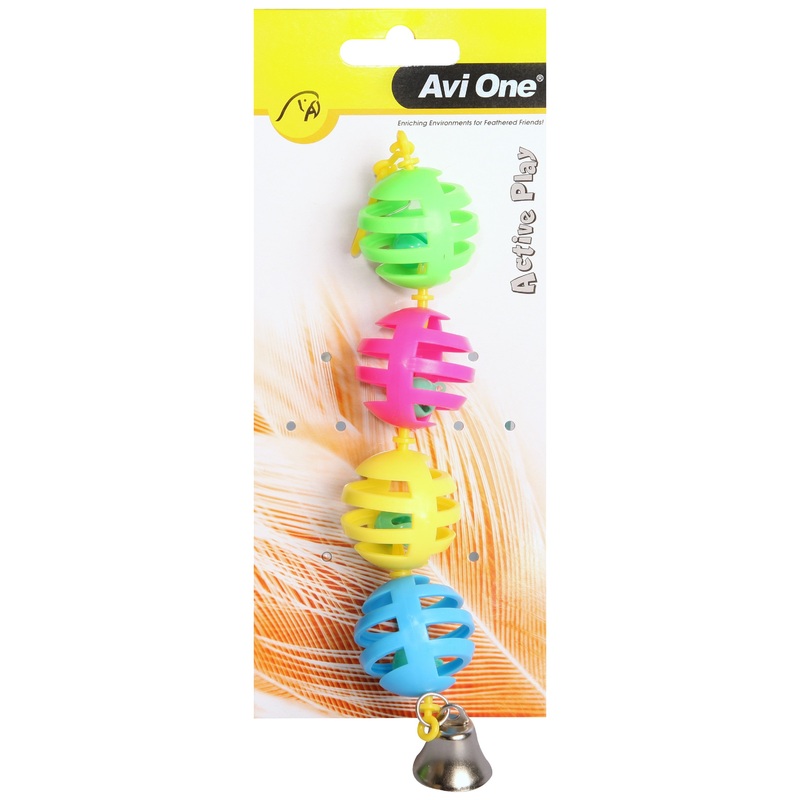 Avi One Bird Toy Geo Balls with Bell