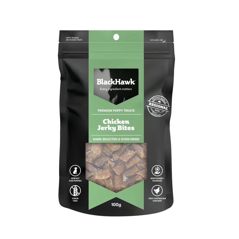 Black Hawk Chicken Jerky Bites for Puppies 100g