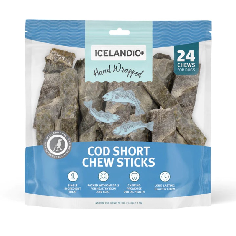 Icelandic Cod Skin Chew Stick 5 24 Count