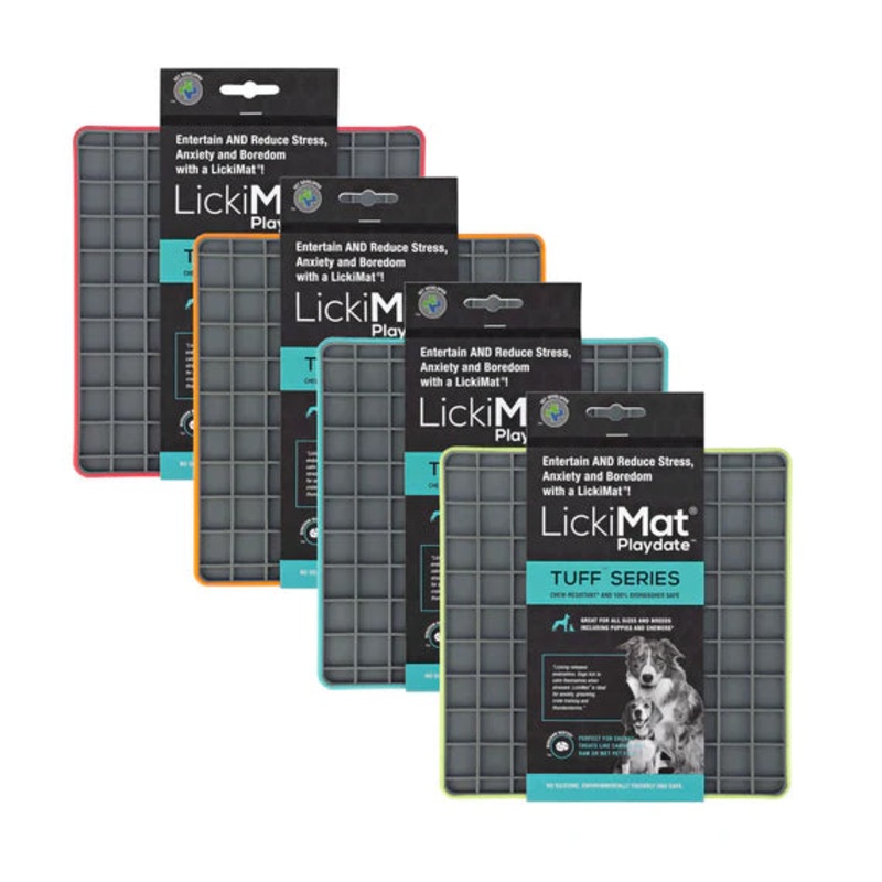 LickiMat Tuff Playdate|Green|Orange|Red|Turquoise