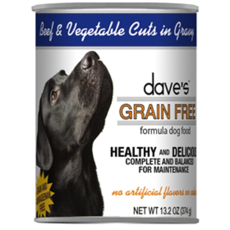 Daves Grain-Free Beef & Vegetable Cuts in Gravy Can Food for Dogs 13.2